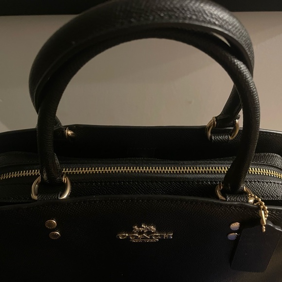 Coach Black Handbag with Gold Details - Picture 2 of 4